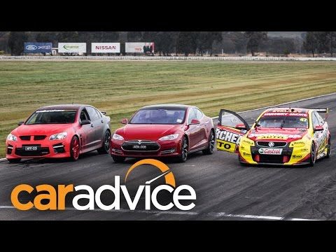 Tesla Model S drag races Holden V8 Supercar