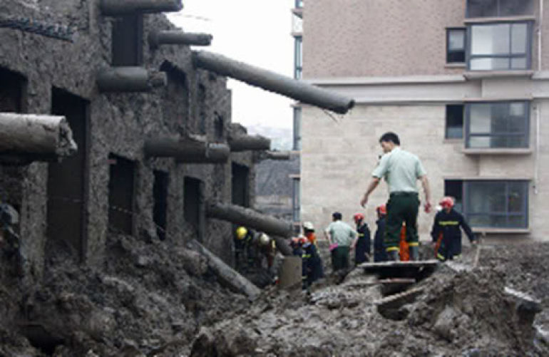 Fallen Building