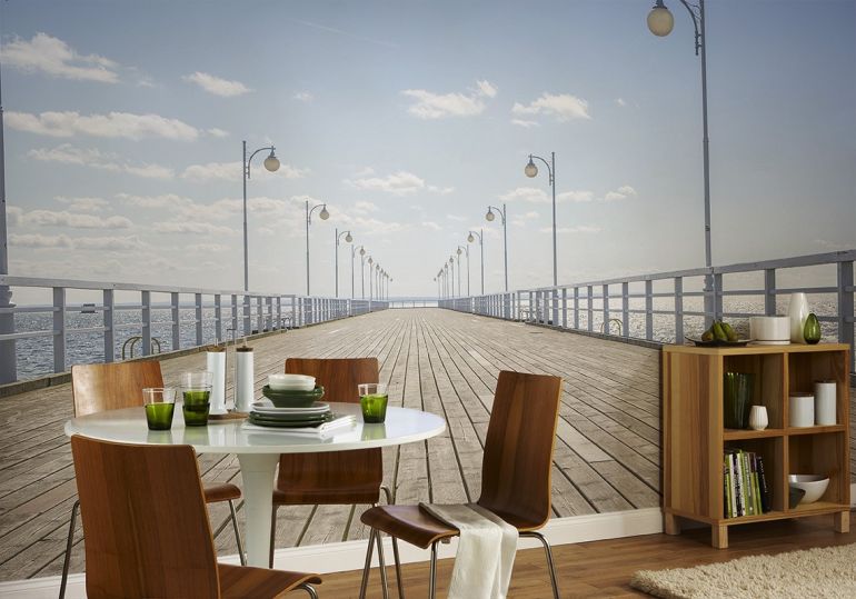Pier Side Photo Wallpaper