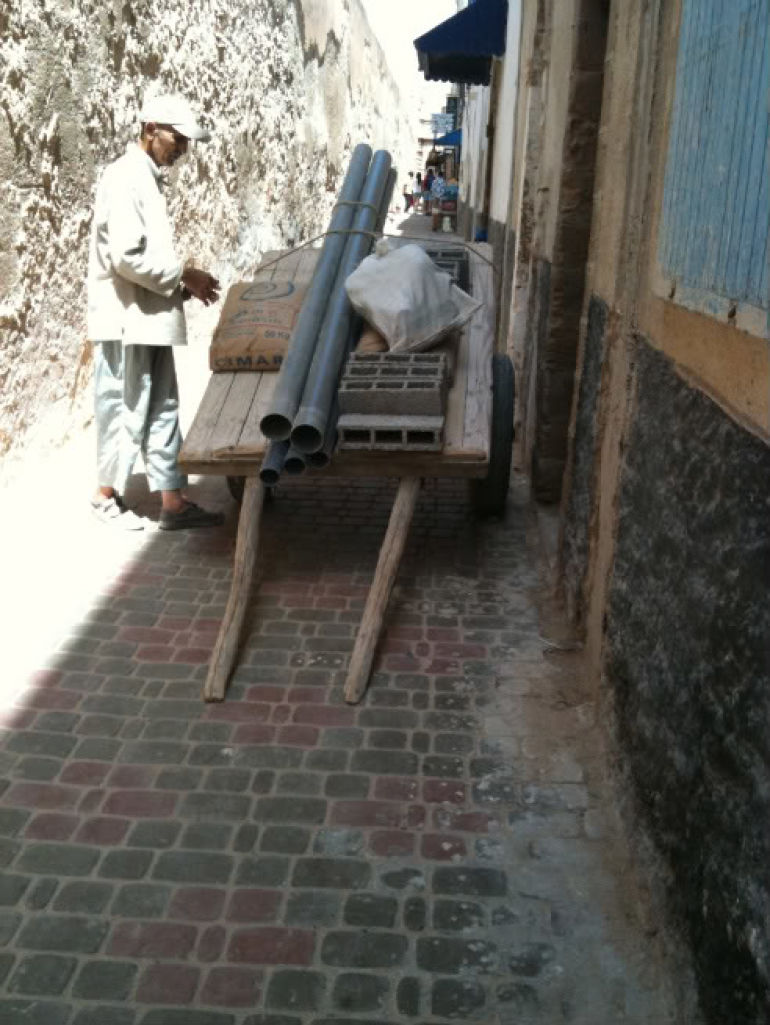 Builder transport in Morocco
