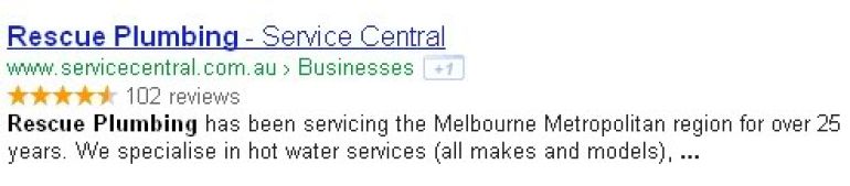 Rescue Plumbing search result
