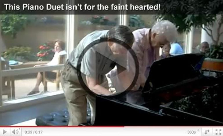 Elderly Piano Duet