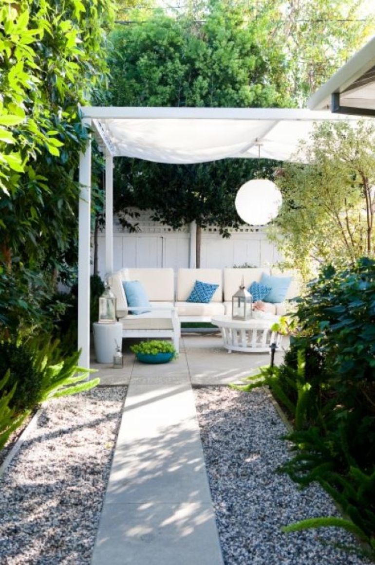 Simple fabric shade structure