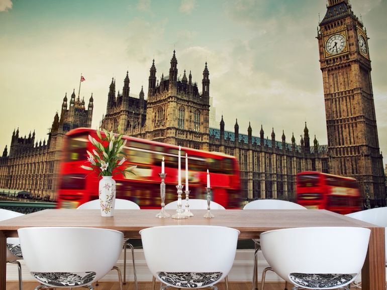 London Dining Photo Wallpaper