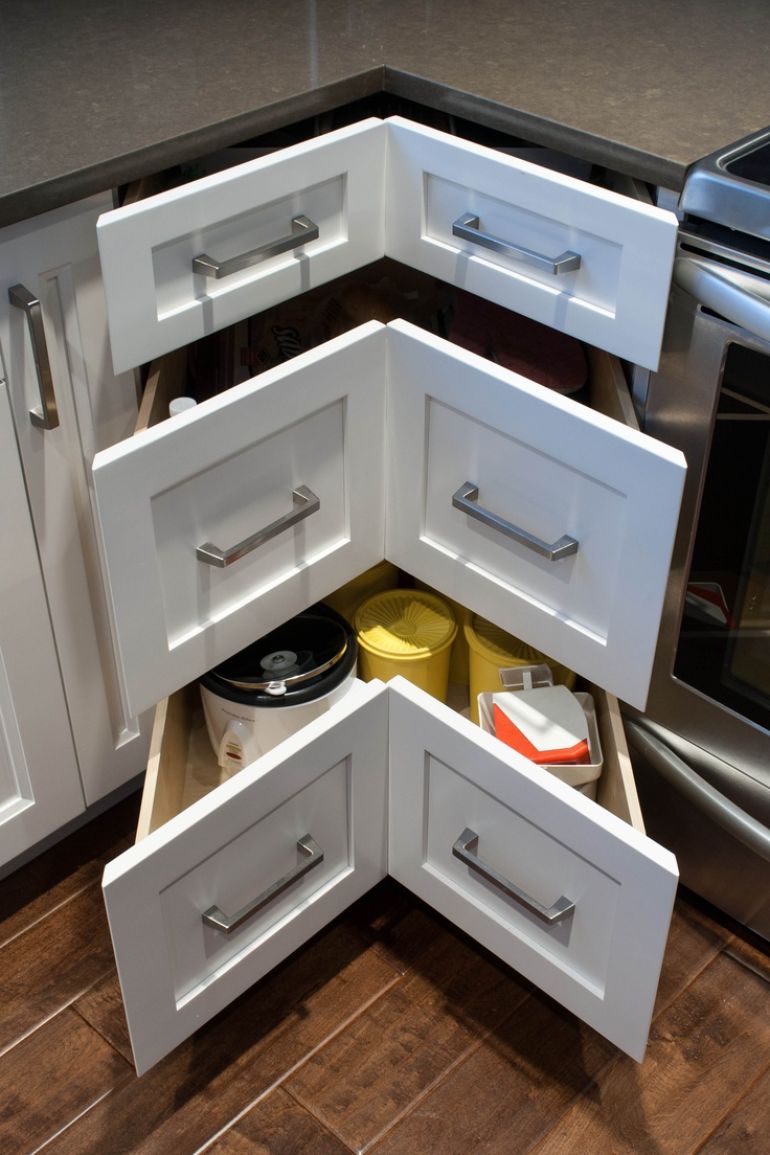 Corner drawers