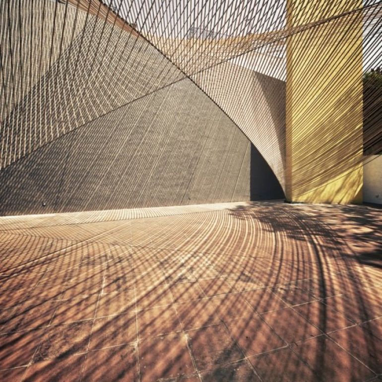 Woven shade structure