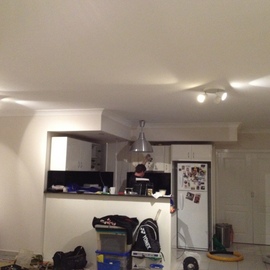 Transformed to a new modern Ikea light fittings place