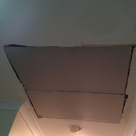 Cover up with ceiling gyprock