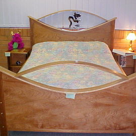 A custom designed bed. Strong background in cabinet making.